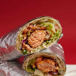 Salmon Kabob Sandwhich